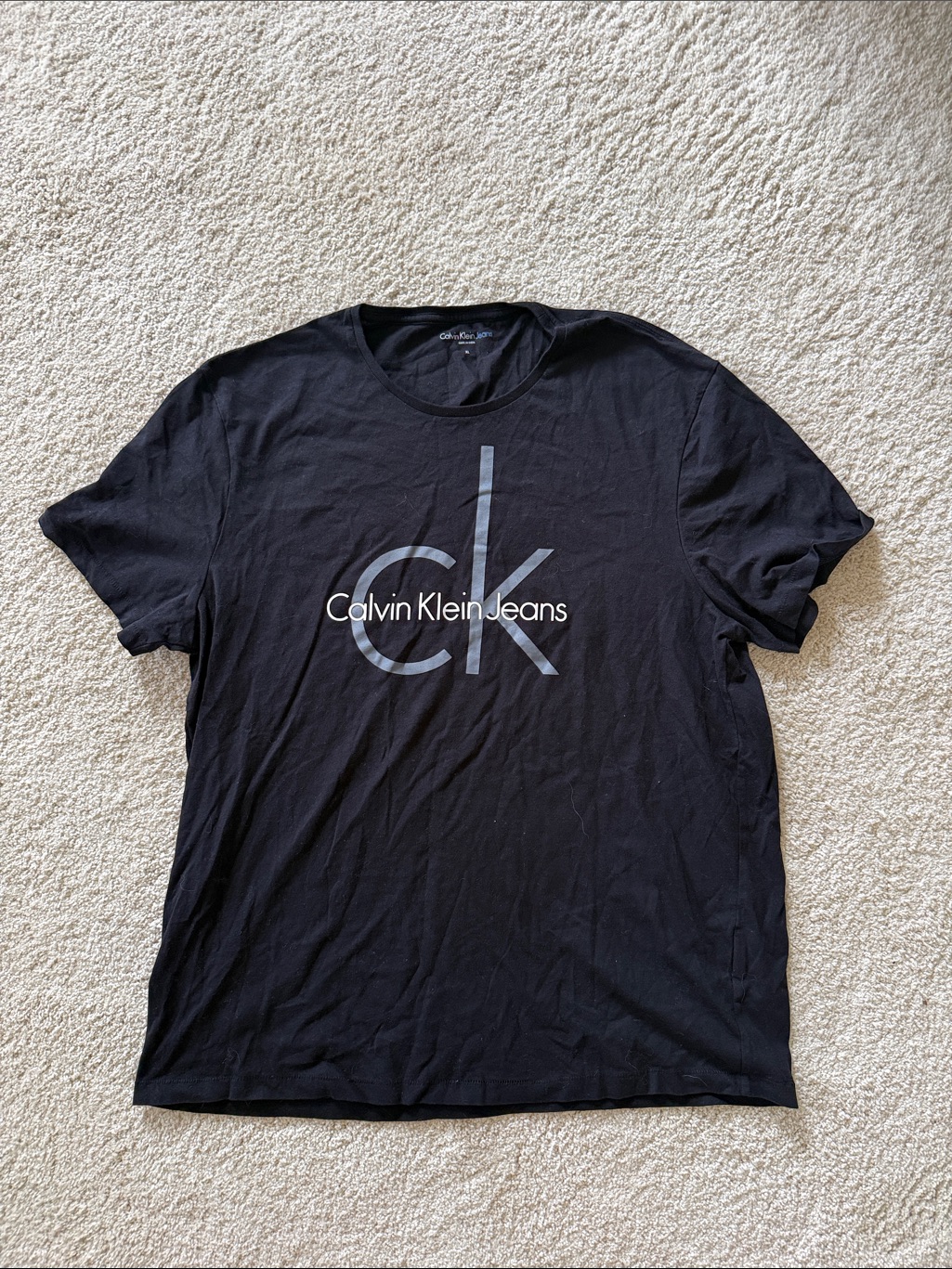 Calvin Klein Jeans Black Logo Crewneck Tee